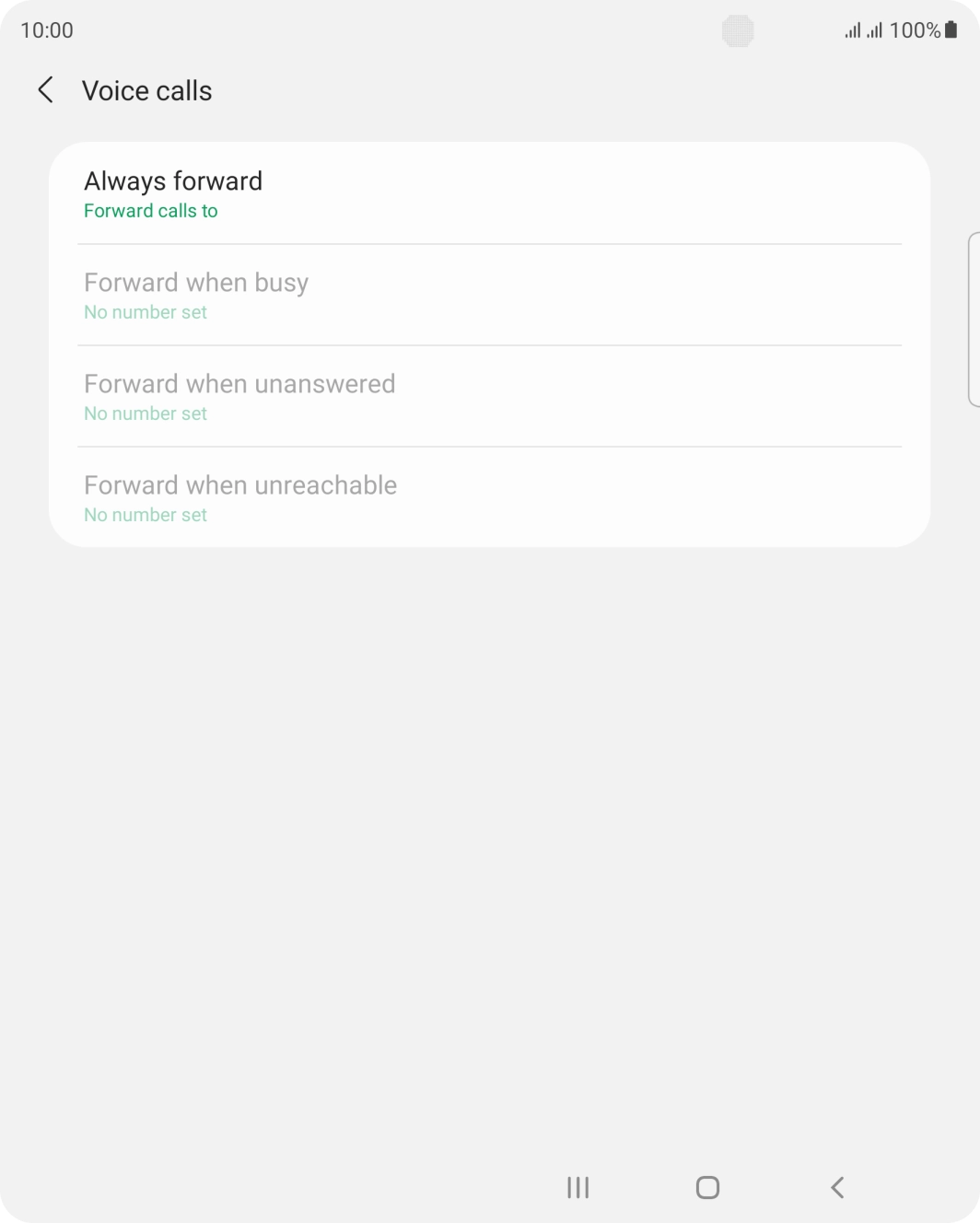 Press the required divert type.