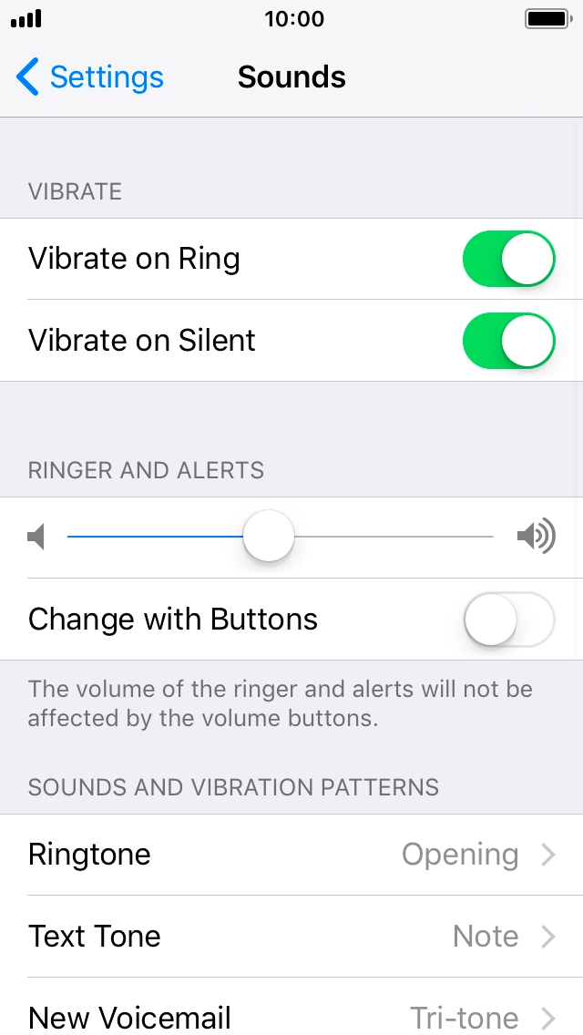 Turn vibration on your Apple iPhone SE iOS 11.0 on or off - Telstra