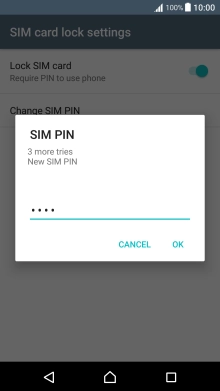 Key in a new four-digit PIN and press OK.