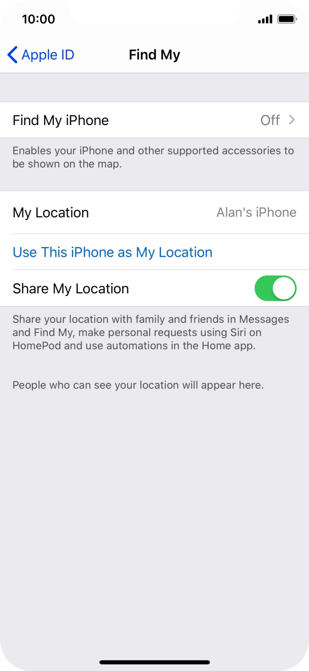 Press Find My iPhone.