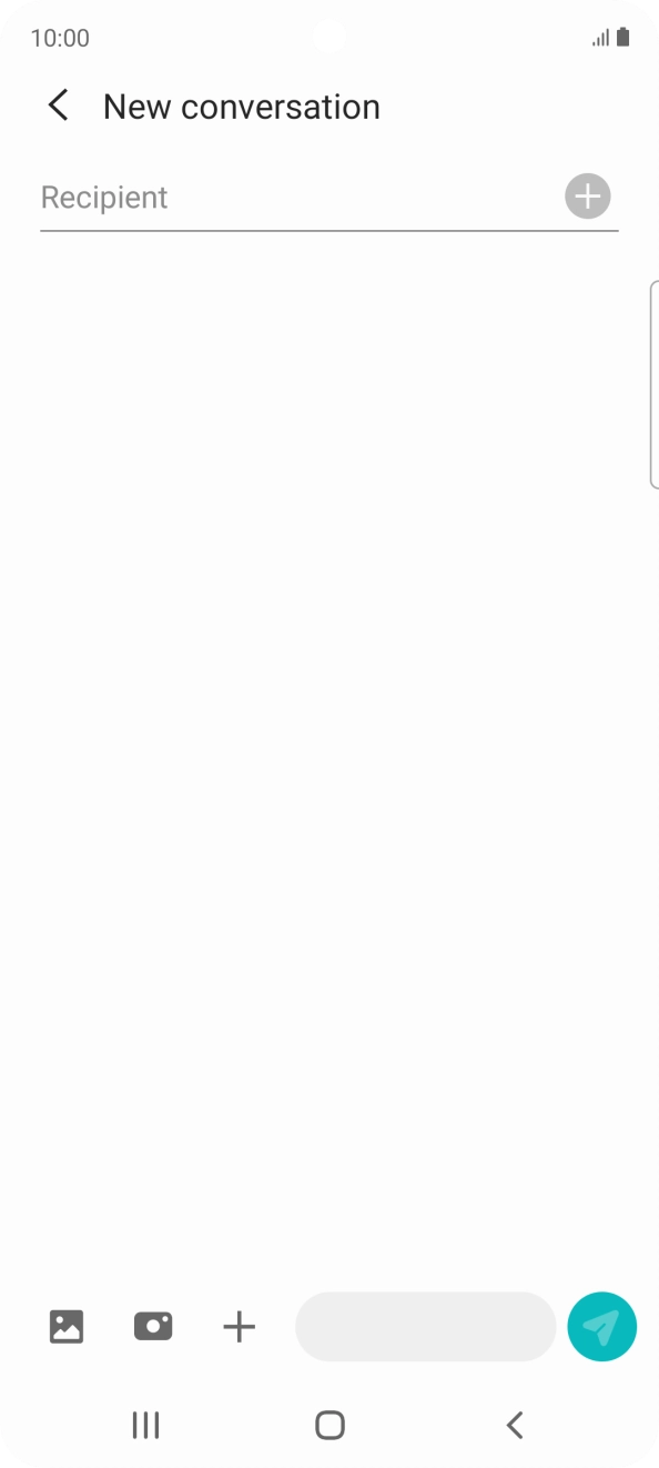 Press the search field and key in the first letters of the recipient's name.