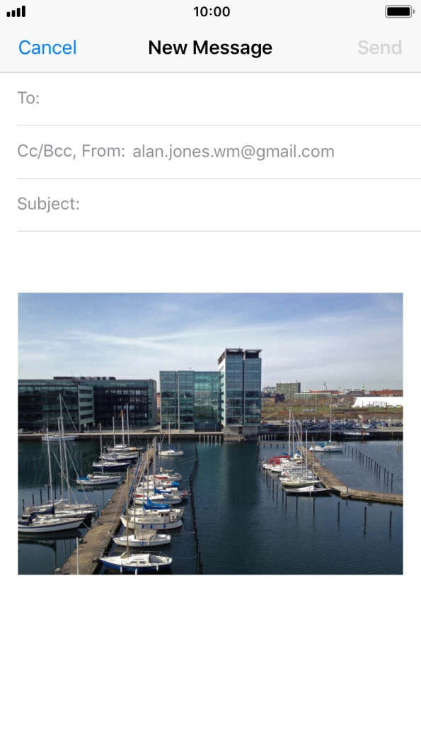 Press To: and key in the first letters of the recipient's name.