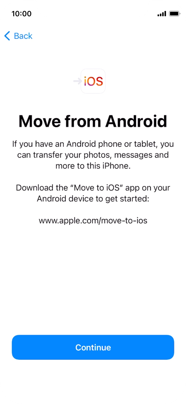 To transfer content to your phone, you need to install the app 
