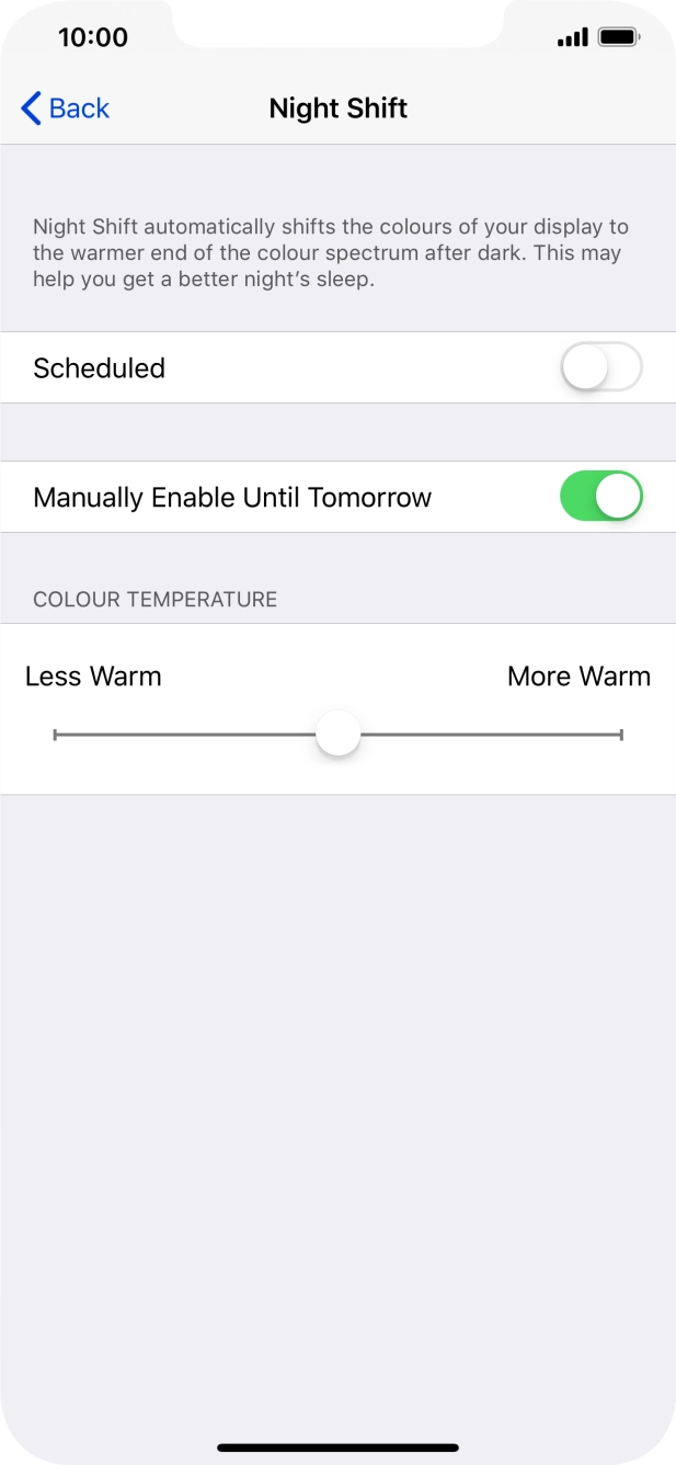 Press and drag the indicator below 