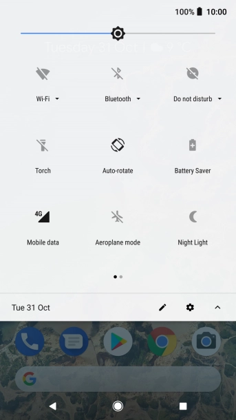 Press Aeroplane mode to turn the function on or off. Press Aeroplane mode to turn the function on or off.