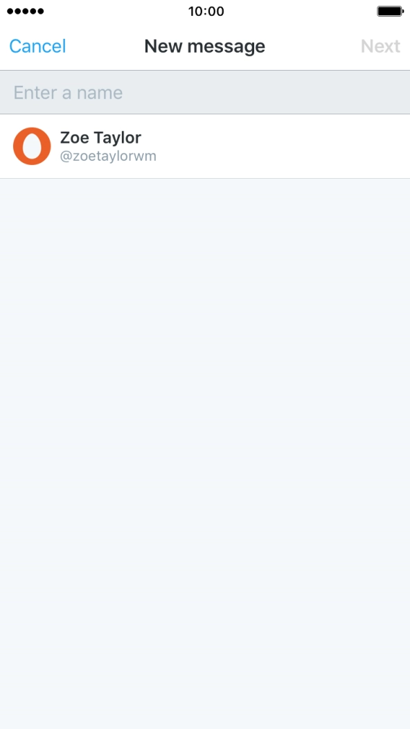 Press Enter a name and key in the first letters of the recipient's name. Press Enter a name and key in the first letters of the recipient's name.