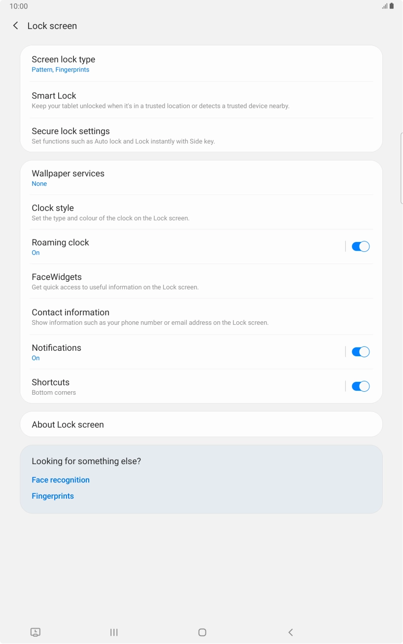 Press Screen lock type and key in the additional lock code you created earlier.
