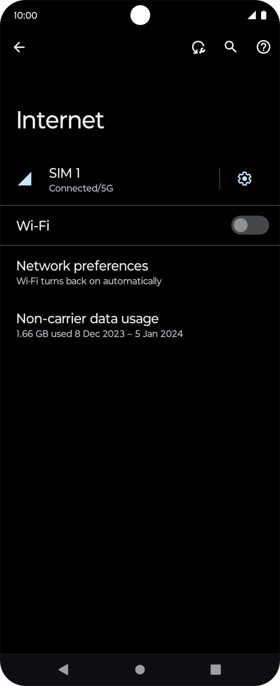 Press the indicator next to 
