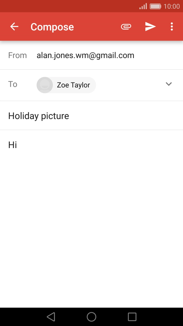 Write the required text and press the send icon.