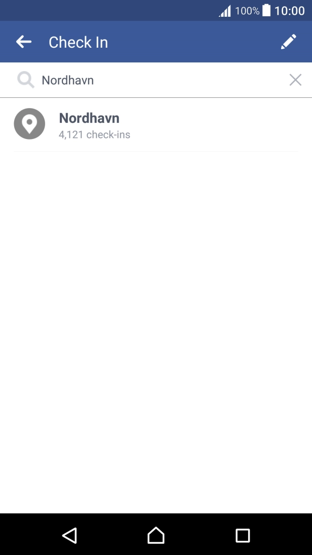 Press the required location.