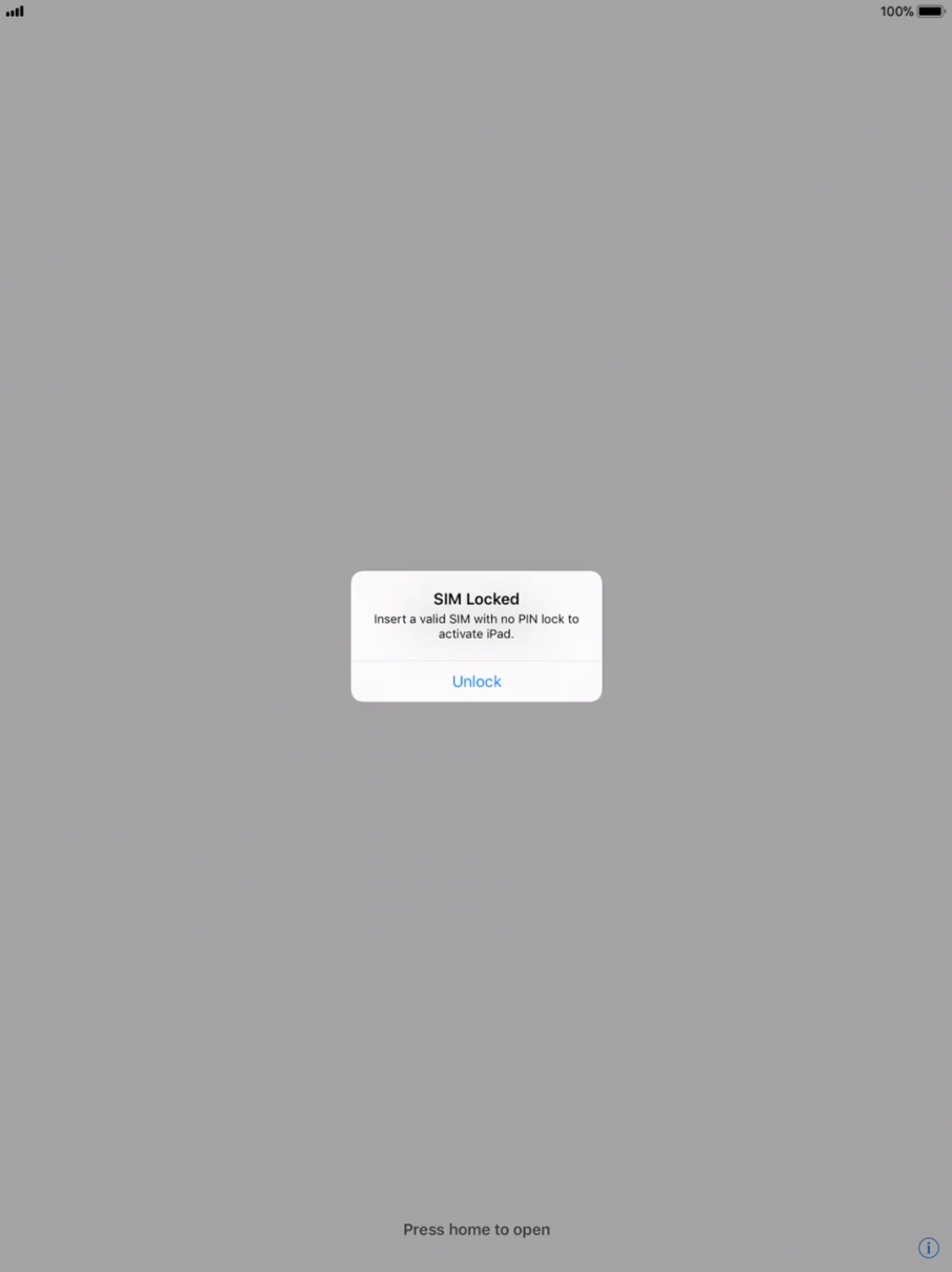 If your SIM is locked, press Unlock. If your SIM is locked, press Unlock.