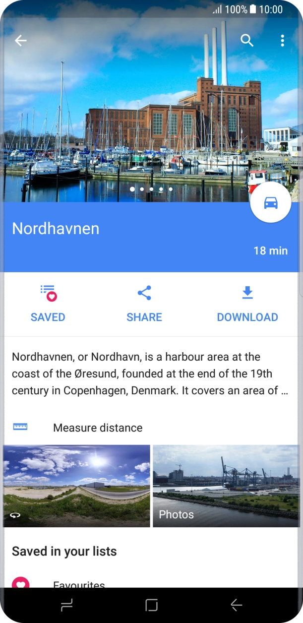 Press the navigation icon.