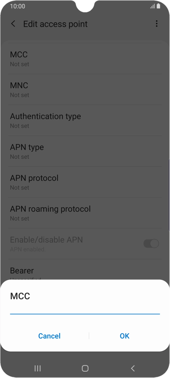 Key in 505 and press OK.