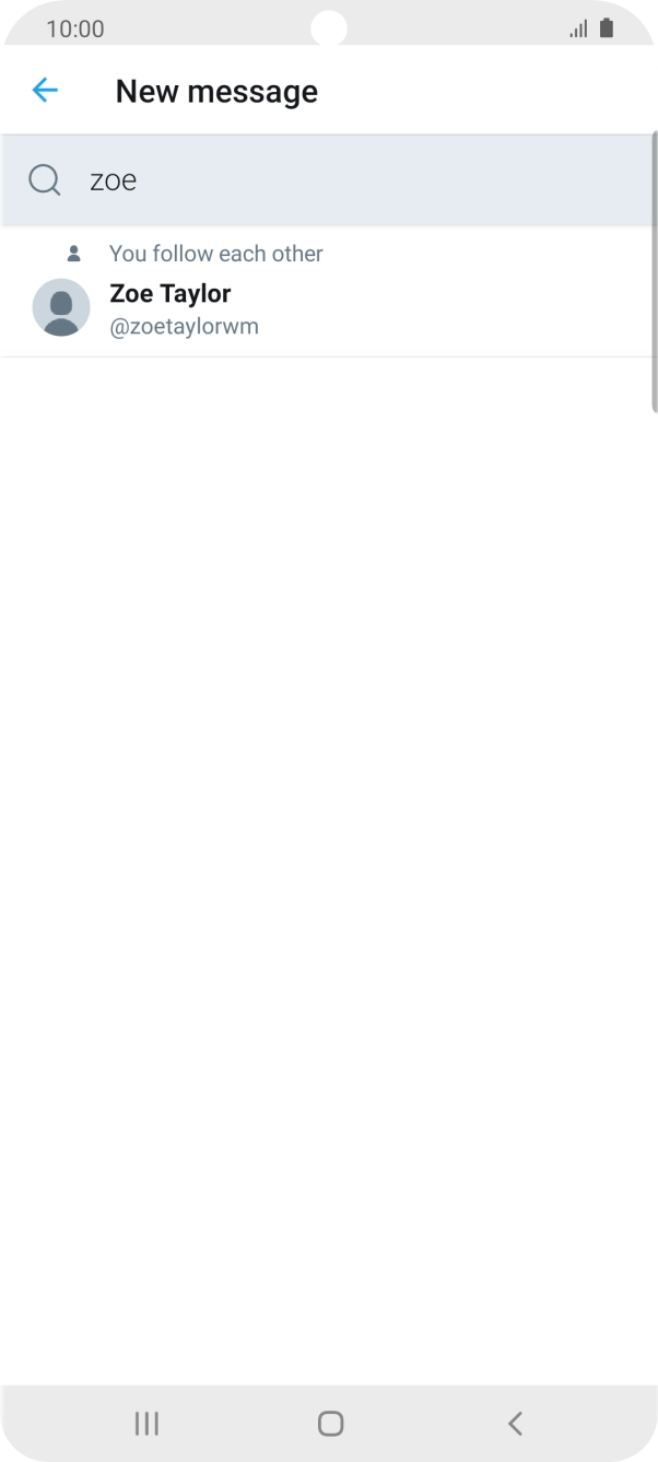 Key in the first letters of the recipient's name and press the required contact.