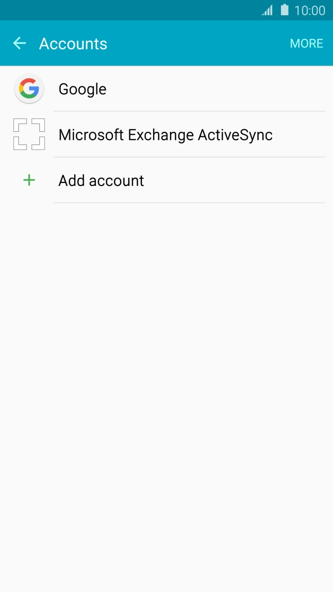 Press the required account.
