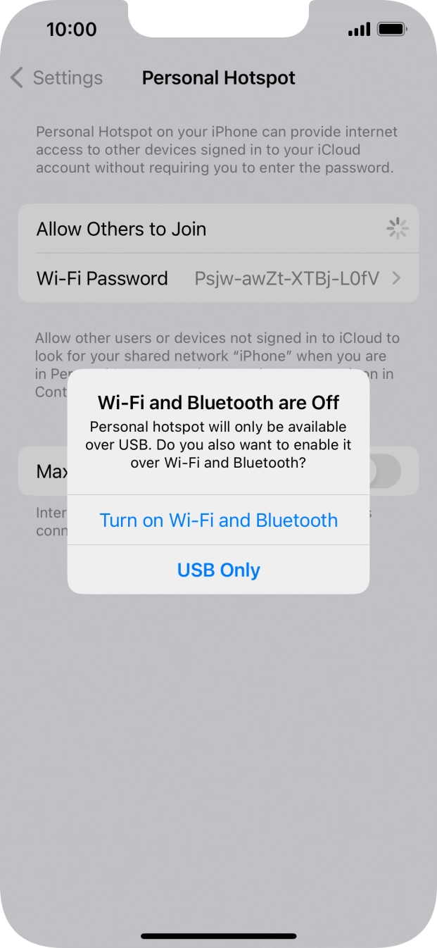 If Wi-Fi is turned off, press Turn on Wi-Fi and Bluetooth.