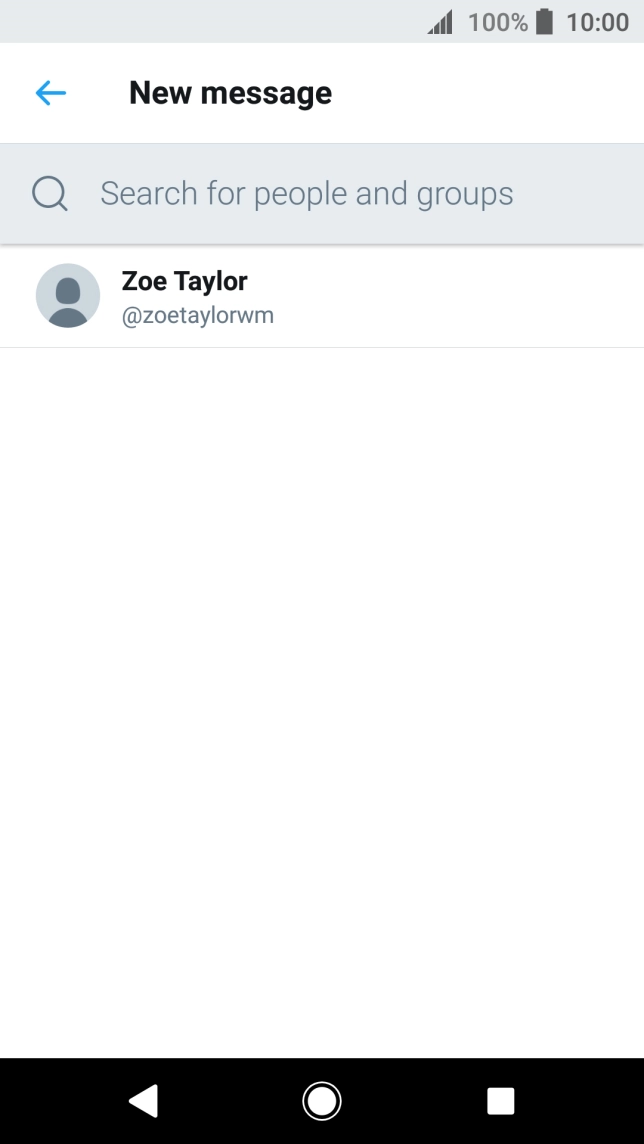 Press the search field.