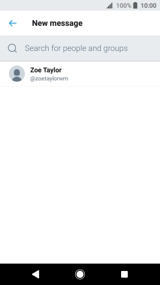 Press the search field.