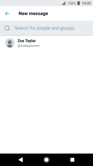 Press the search field.