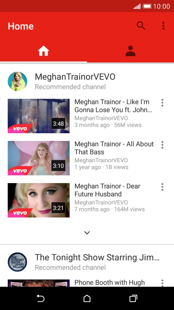 Press the profile icon.