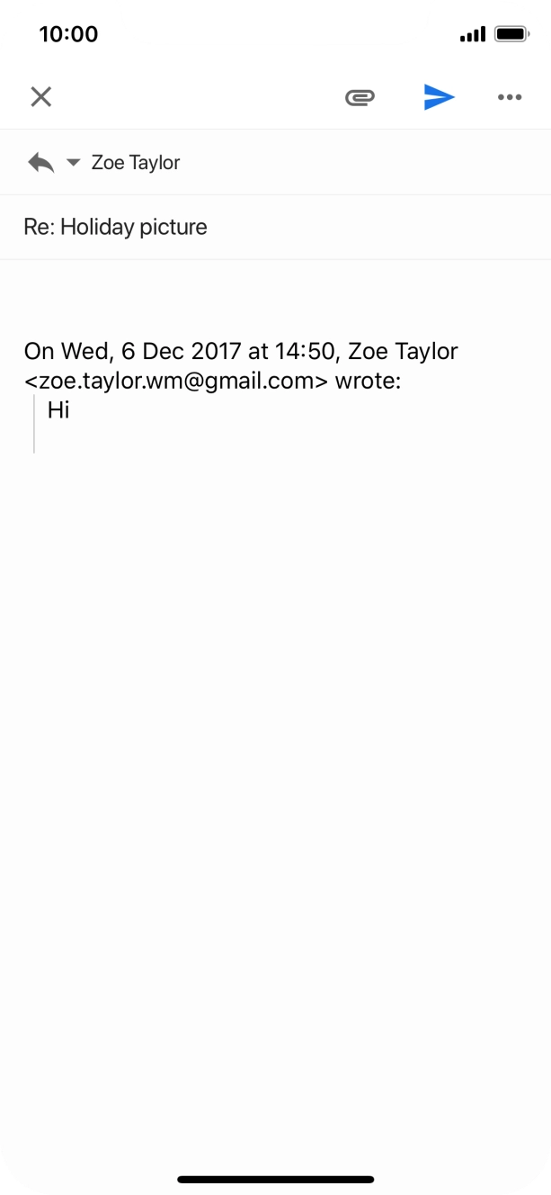 Press the text input field.