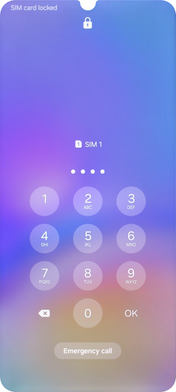If your SIM is locked, key in your PIN and press OK. If your SIM is locked, key in your PIN and press OK.
