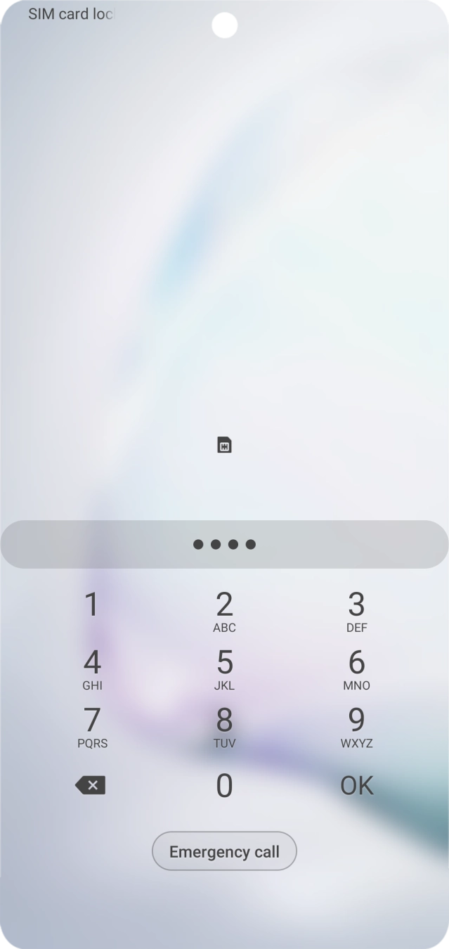 If you're asked to key in your PIN, do so and press OK.