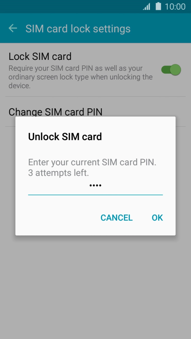Key in your PIN and press OK.