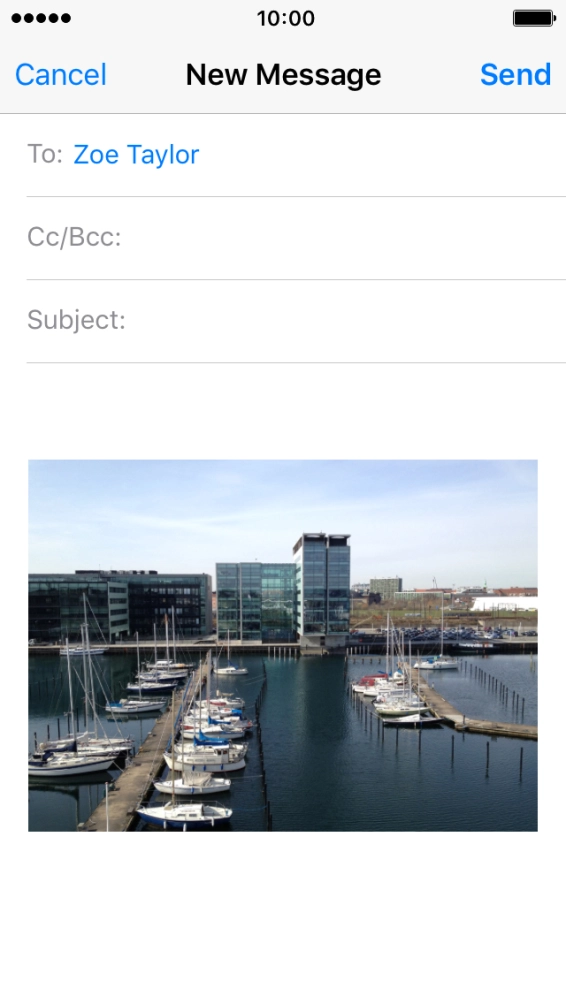 Write the text and press Send.