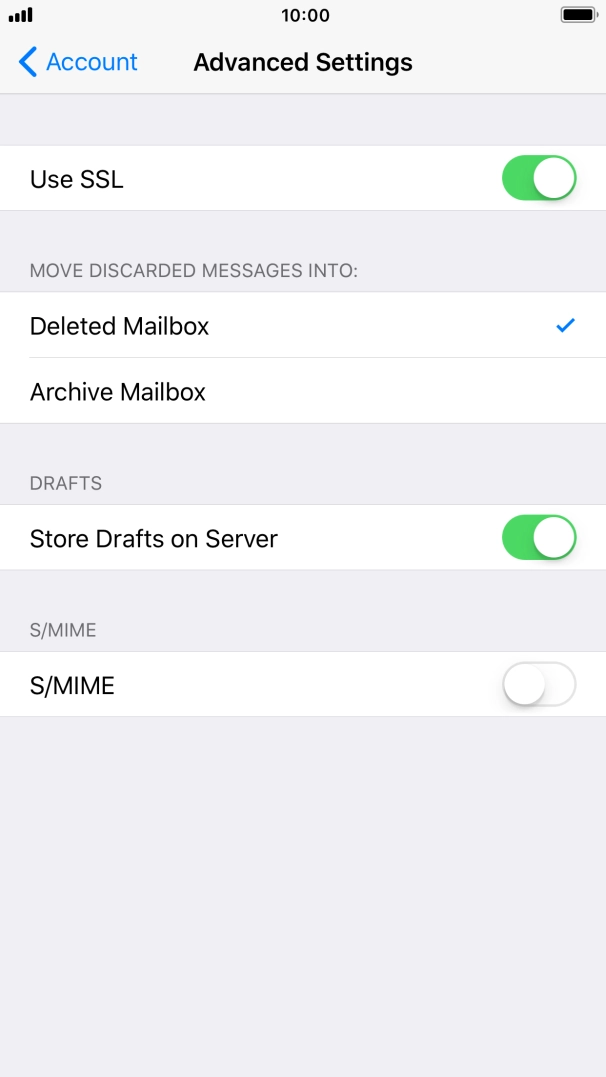 Press the indicator next to 