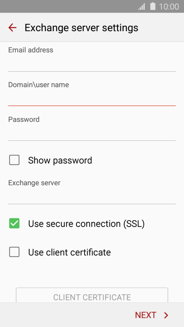 Press the field below 