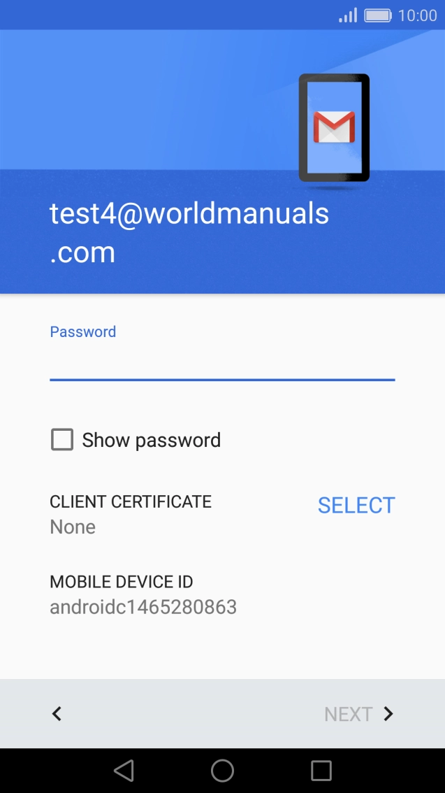 Press the field below 