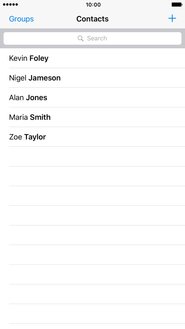 Press the required contact. Press the required contact.