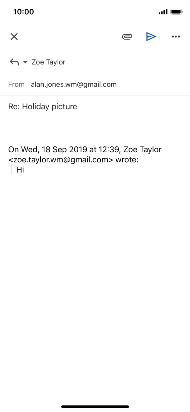 Press the text input field.