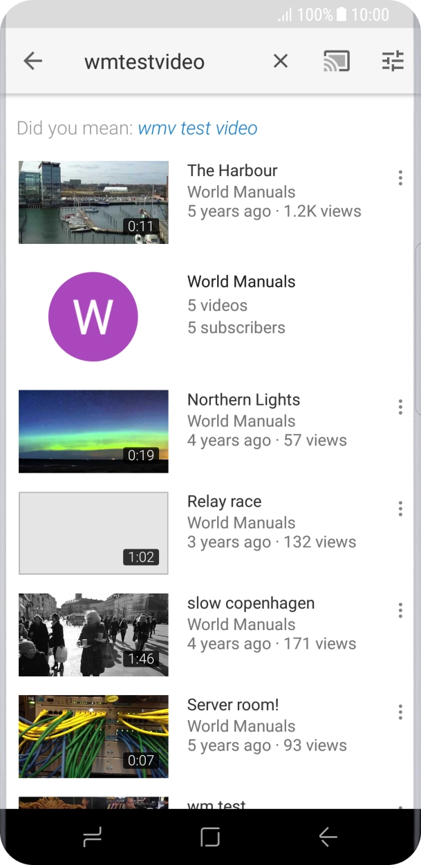 Go to the required folder and press the required video clip.
