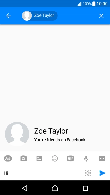 Write the required message and press the send icon.