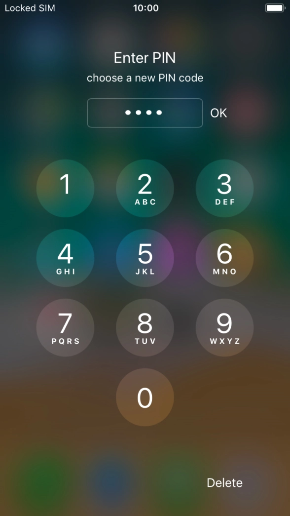 Key in a new four-digit PIN and press OK.