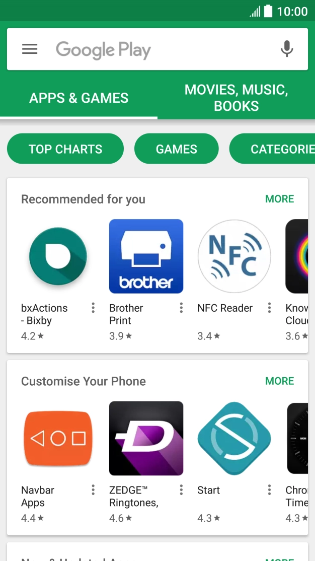 Slide your finger right starting from the left side of the screen.