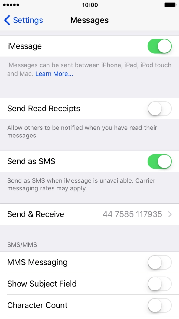 Press the Home key to return to the home screen.