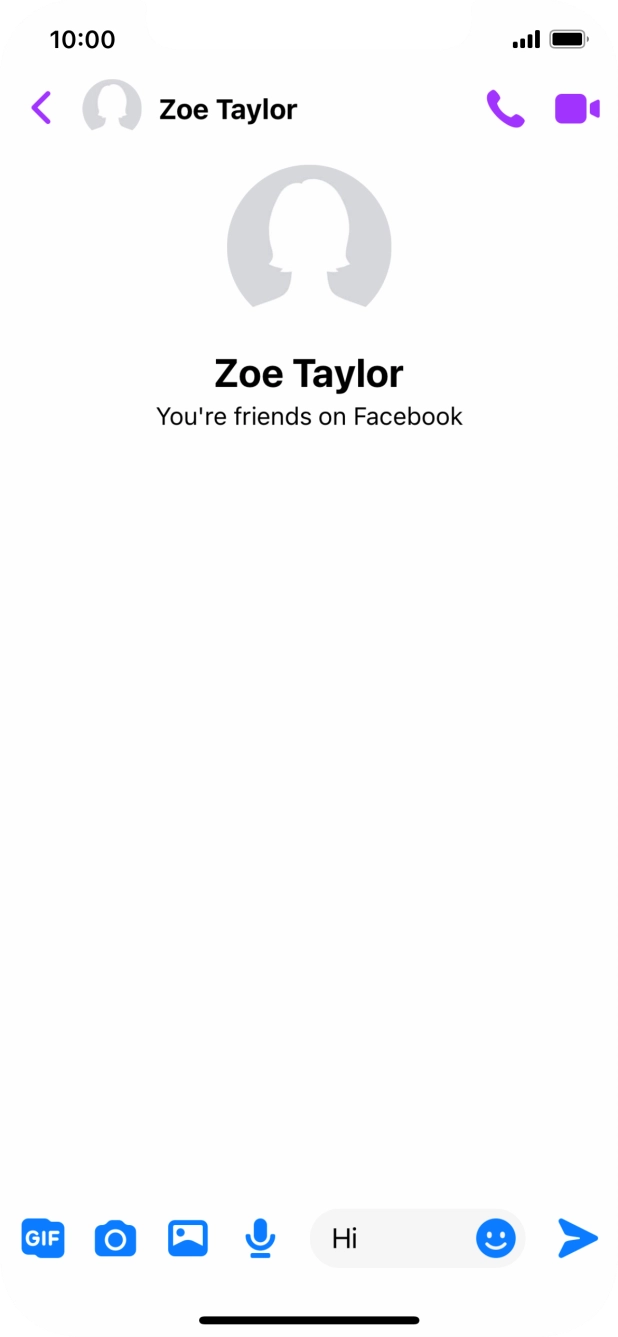 Write the required message and press the send icon. Write the required message and press the send icon.