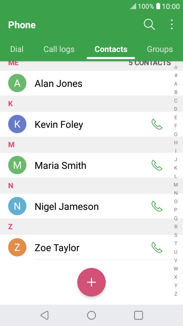 Press the menu icon.