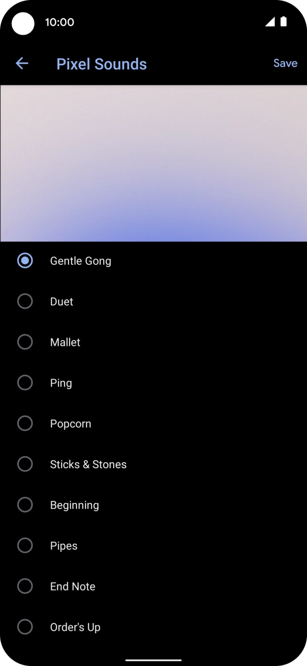 Press the different message tones to hear them.