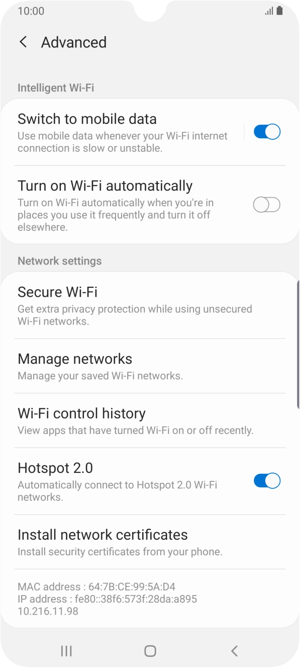 Press the indicator next to 