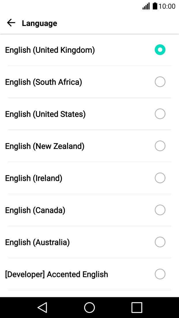Press the required language.