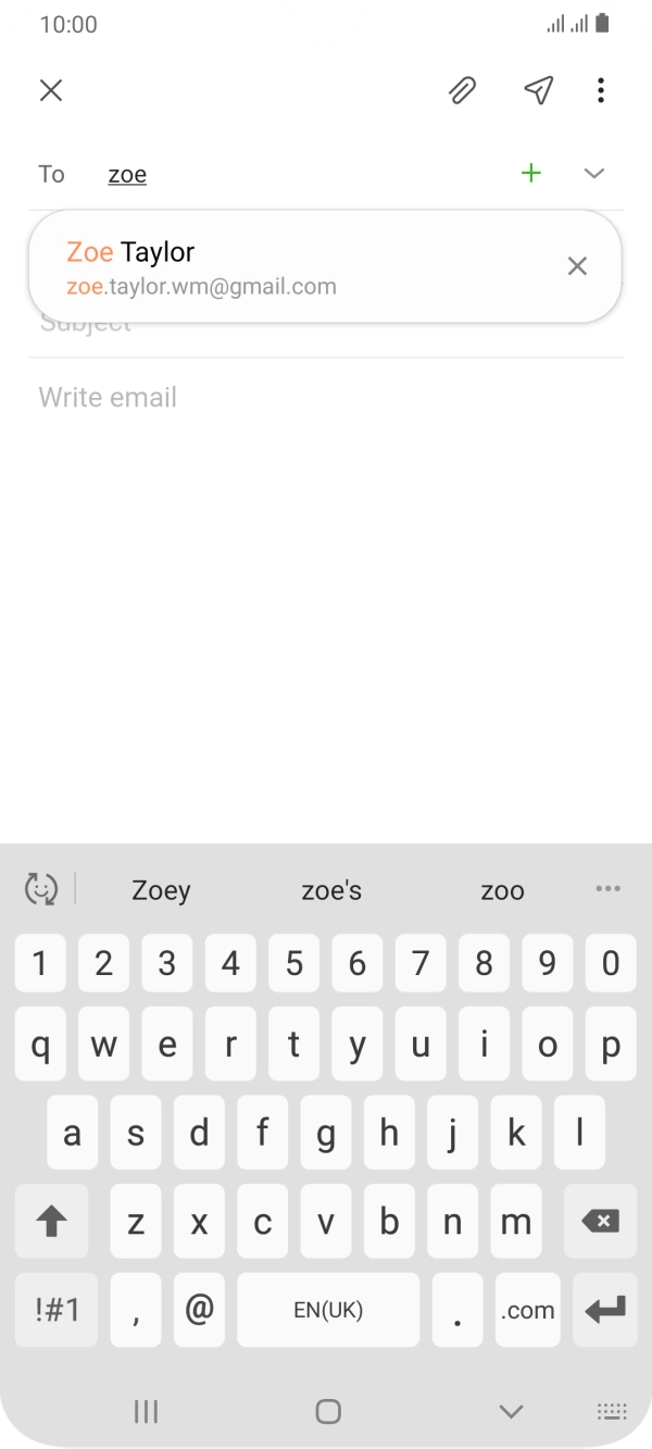 Press the required contact.