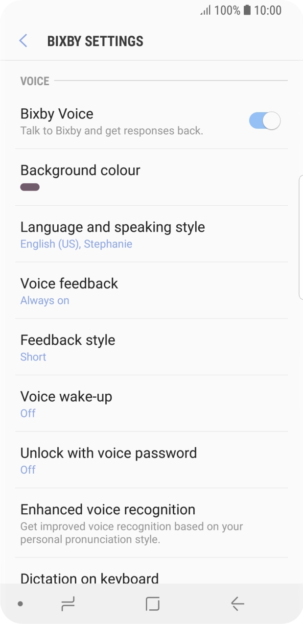 Press the required settings and follow the instructions on the screen to make the required changes.
