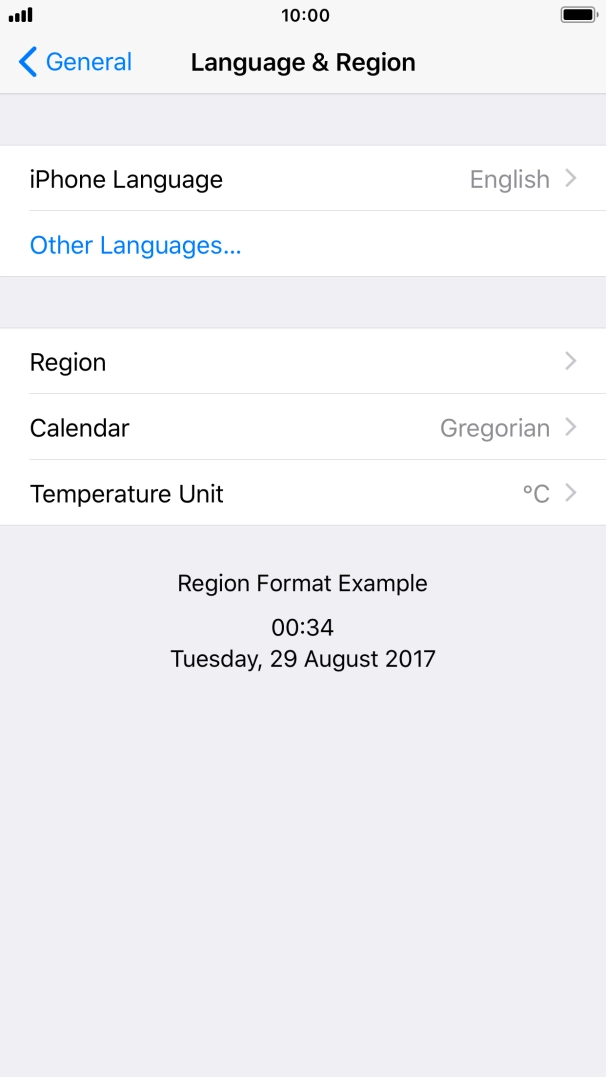 Press iPhone Language.