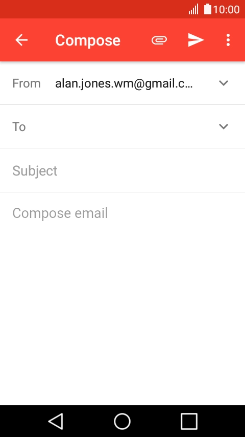Press the search field and key in the first letters of the recipient's name.