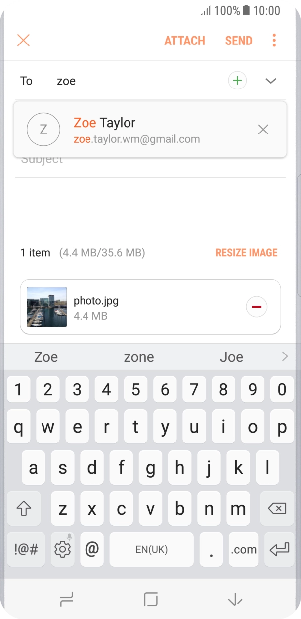 Press the required contact.