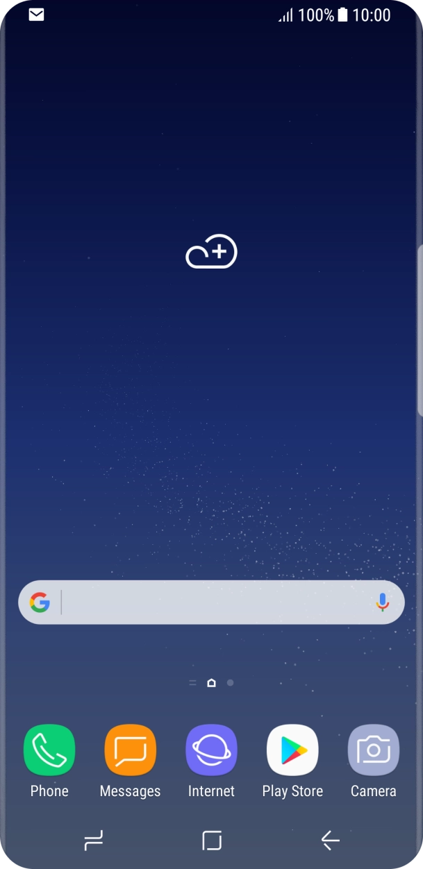 The email icon shows that you've received a new email.